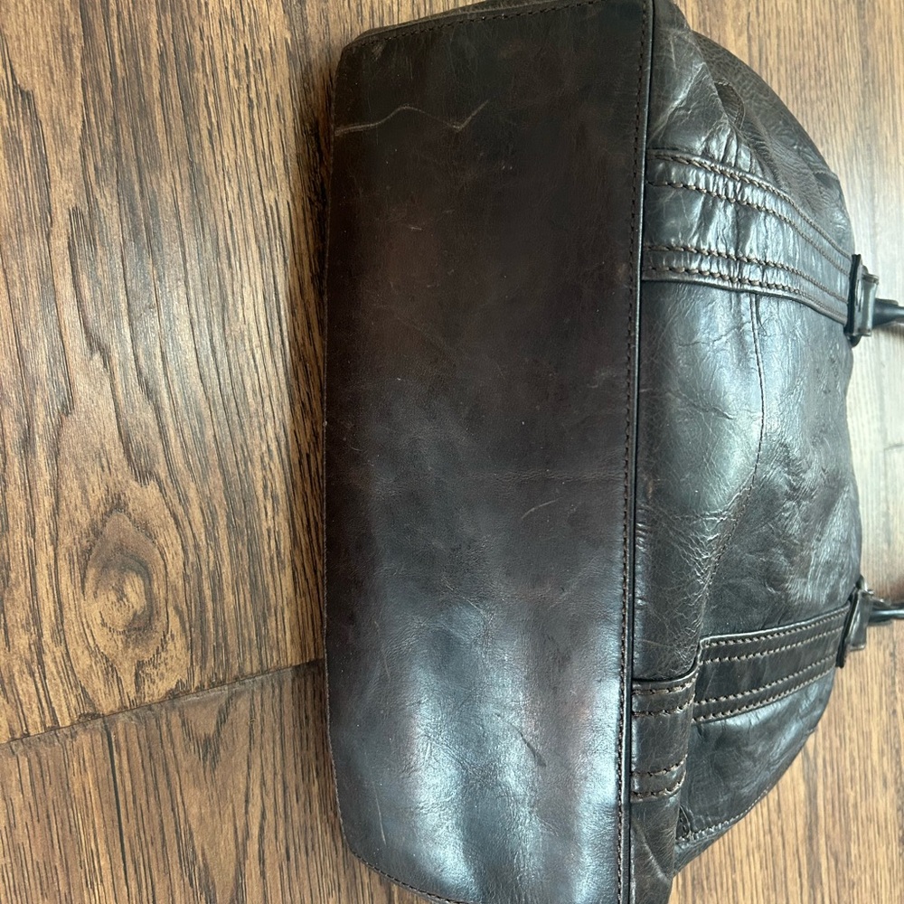 Frye Dark Brown Leather Logo Patch - image 5